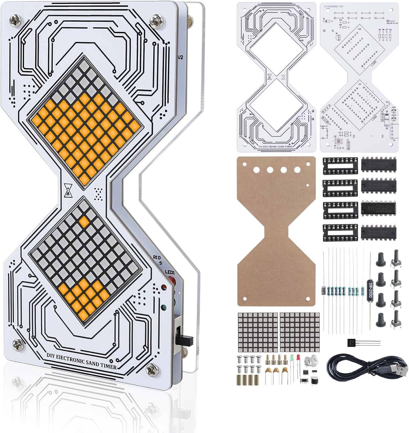 Diy Electronics Projects For Adults - Kit de Soldagem DIY para Ampulheta