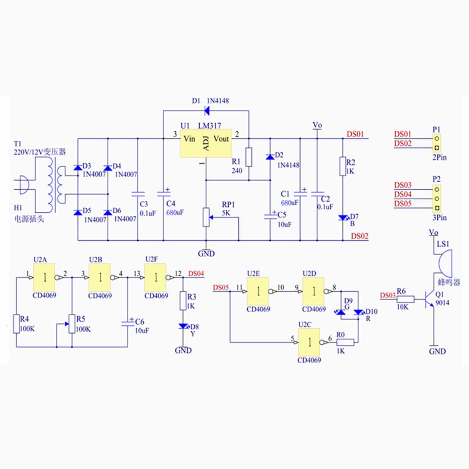 Diy Home Electronics Lab - Placa de Fonte de Alimentação DIY,