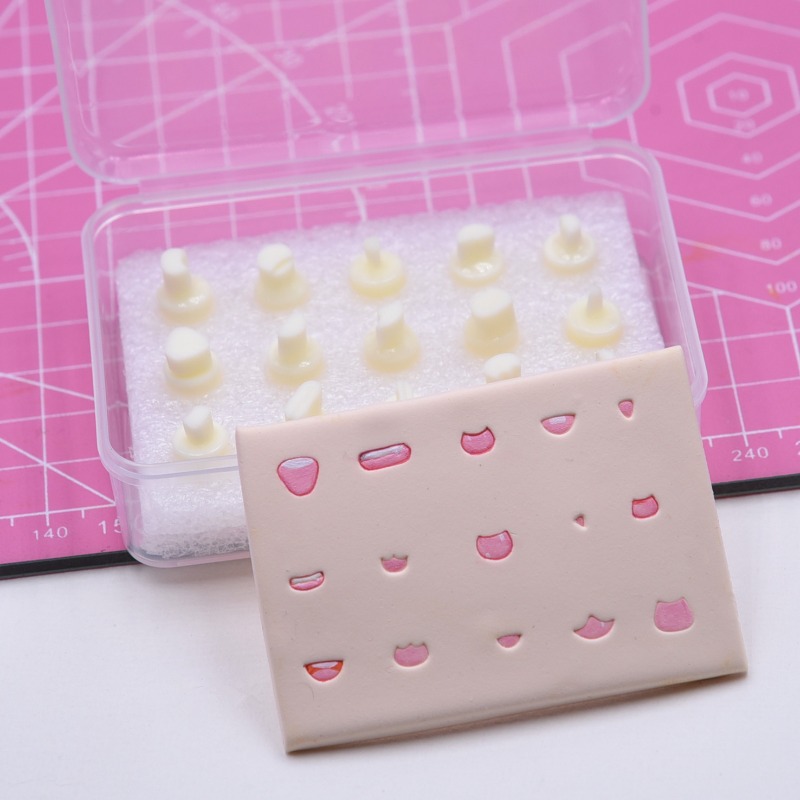 Diy Q - 15 pçs/sets q-versão argila boca imprensa