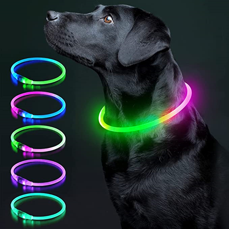 Diy Q - Coleira luminosa para cães, colar com