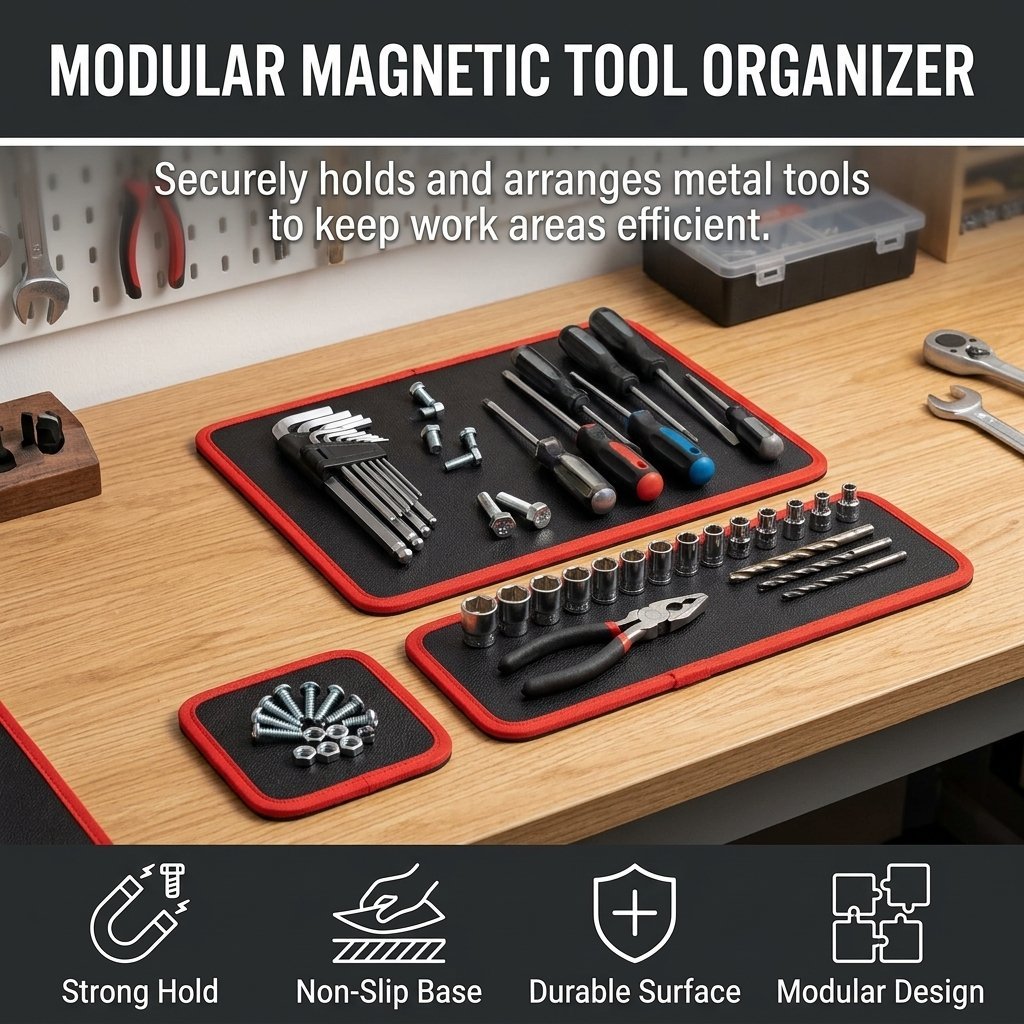 Diy Electronics Workbench - Tapete Magnético para Ferramentas de Mecânico: