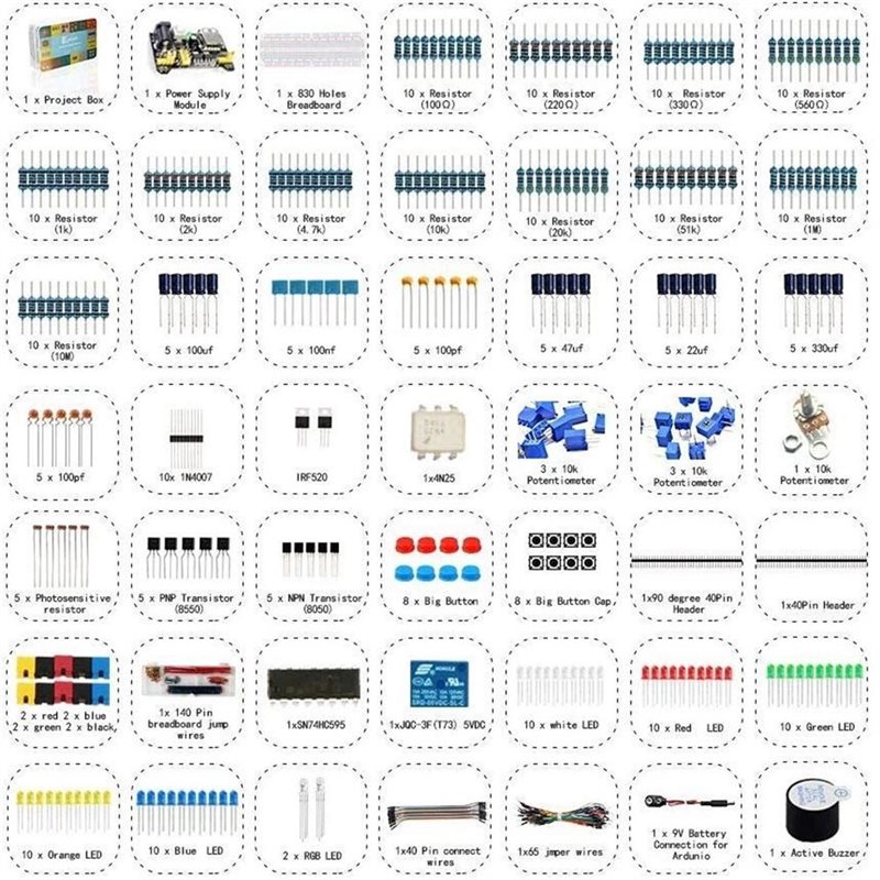 Novo Design~ Kit Super de Comp - Diy Electronics Components avaliação e preço