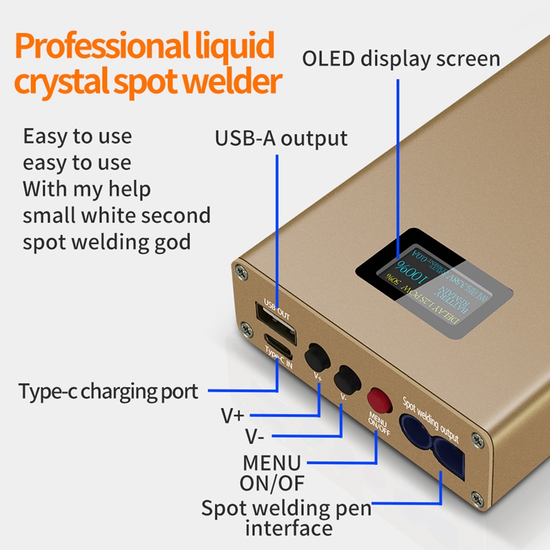 10600mah dx10 máquina de solda - Diy Electronics Spot Welder avaliação e preço