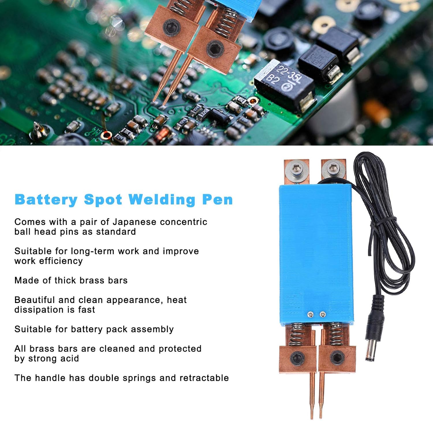 Caneta de solda a ponto integr - Diy Electronics Spot Welder avaliação e preço