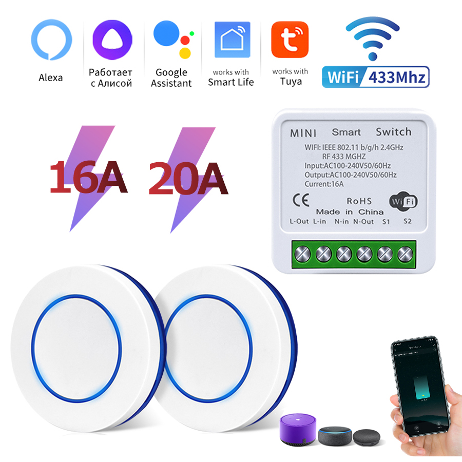 Tuya wifi interruptor intelige - Rf 433Mhz Module avaliação e preço
