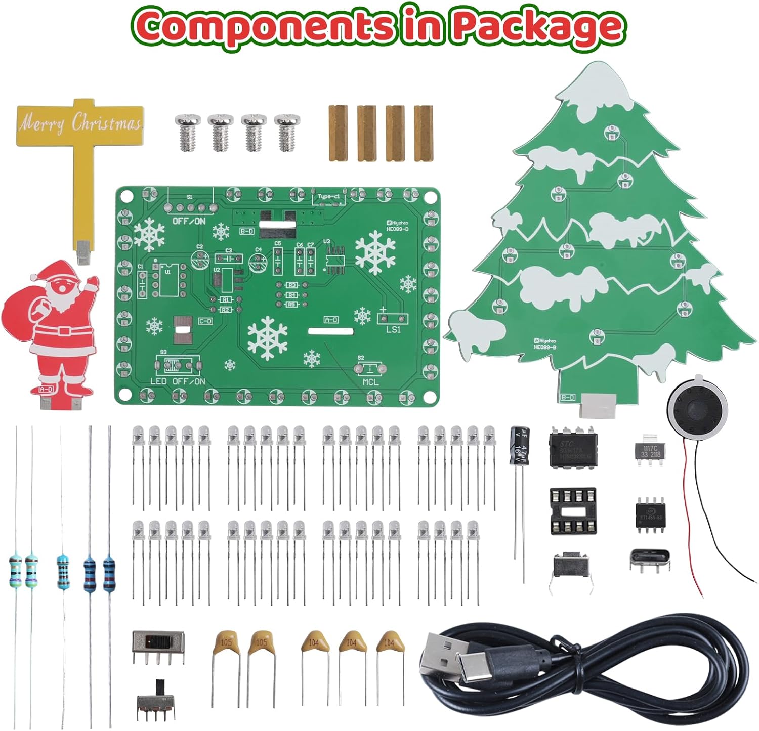Kit de solda de árvore de nata - Diy Electronics Projects For Adults avaliação e preço