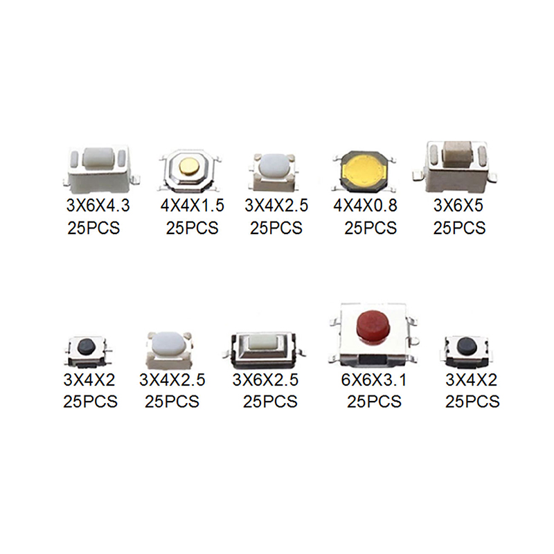 100/250 pçs botão interruptor  - Diy Electronics Button avaliação e preço